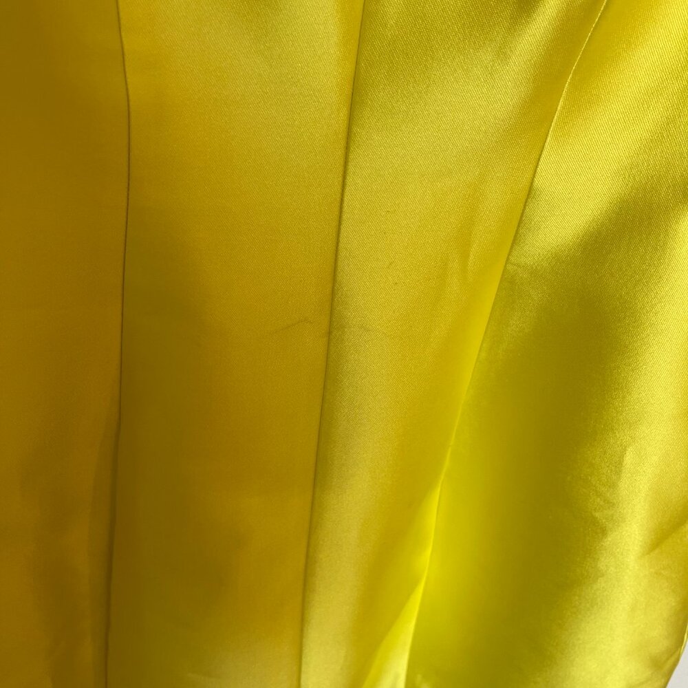 Kate Spade Structured Silk Neon Yellow Mini Dress - 2 - Picture 10 of 10